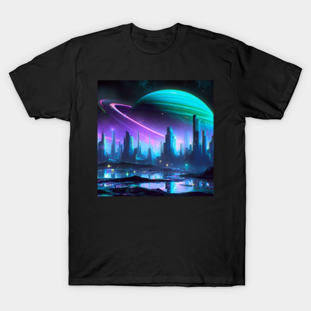 Alien City T-Shirt by ElectricPeacock